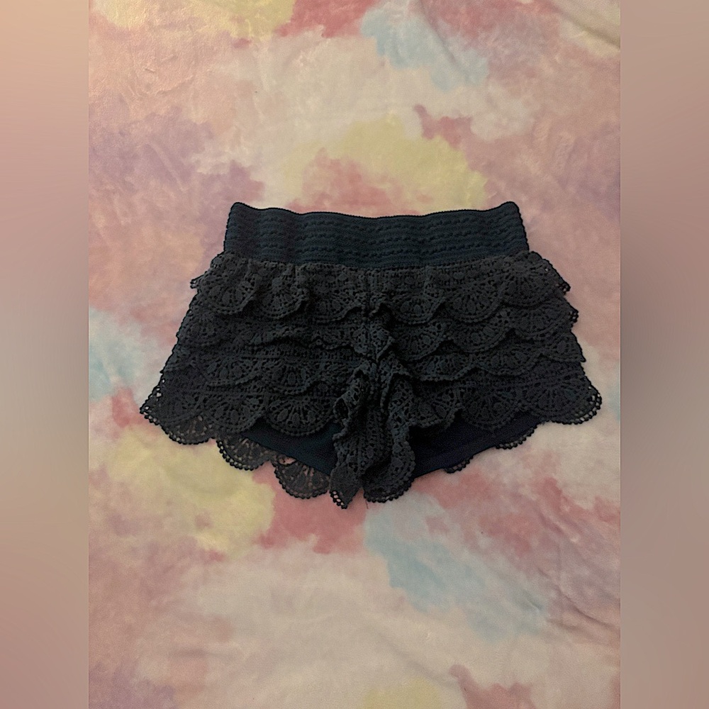 FREE SHIPPING greenish black rewind bloomers shorts frilly cute